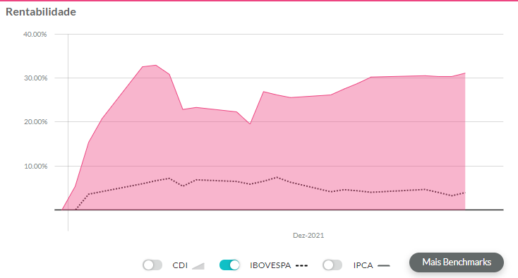 Melhores ações dezembro 2021: gráfico de rentabilidade BRKM5